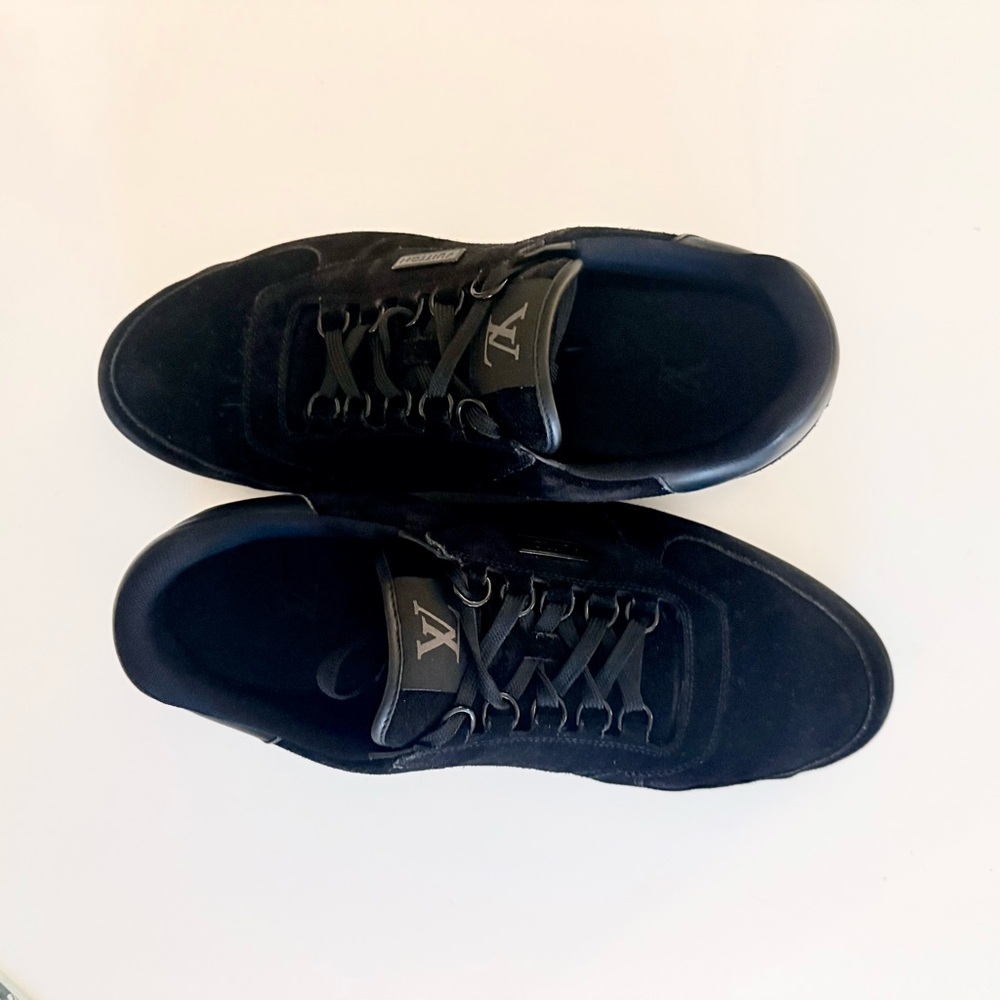 Louis Vuitton Virgil Abloh Black Suede Low Top Sneakers Men’s 9.5 - Picture 4 of 10